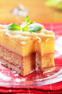 Rum soaked cake Stock Photos