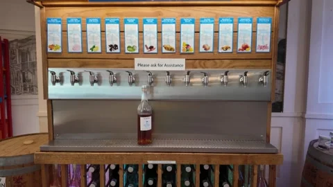 Rum Tasting Display at Topper’s Rhum Distillery in Sint Maarten Stock Footage 341677608