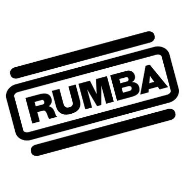 Rumba black stamp Stock Illustration
