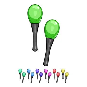 Rumba maracas cartoon vector graphic Stock Illustration