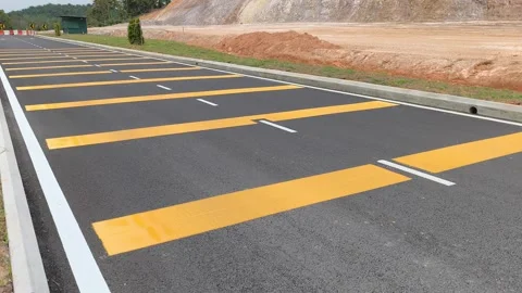 Rumble Strips Road Safety Alert Stock Footage 325465104