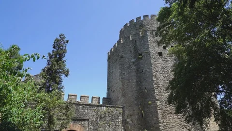 Rumeli castle wall Stock Footage 90656828