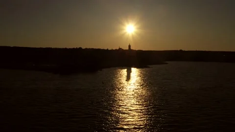 Rumeli lighthouse in Istanbul Stock Footage 148556279