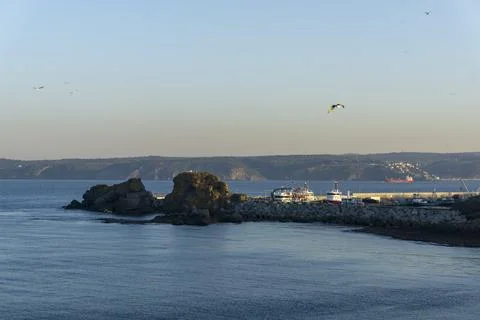 Rumeli lighthouse port 스톡 사진