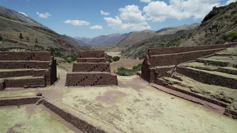 Rumicolca cinematic drone Stock Footage 247374384
