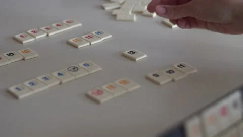 Rummikub playing process 스톡 동영상 133569581