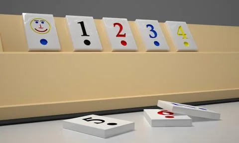 Rummy game pieces Stock Illustration