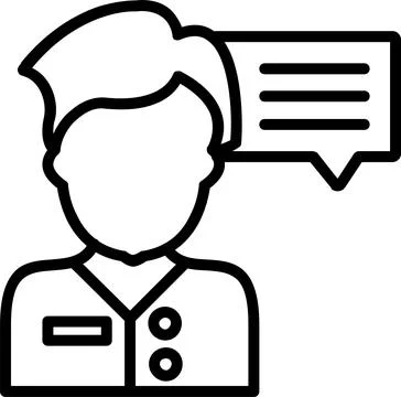 Rumor Line Icon Design Stock Illustration