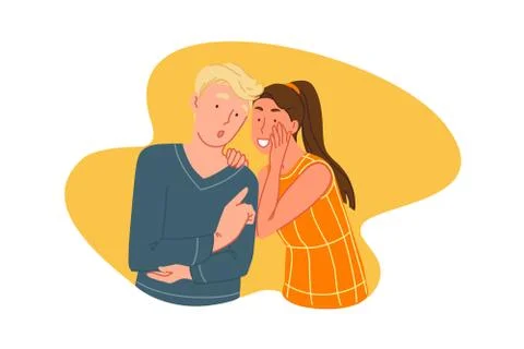 Rumors spread, gossiping concept Stock-Illustration