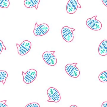 Rumors talk about discounts vector seamless pattern Illustrazione stock