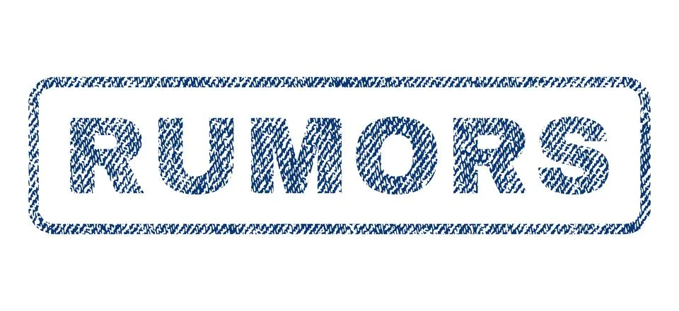 Rumors Textile Stamp Stock Illustration