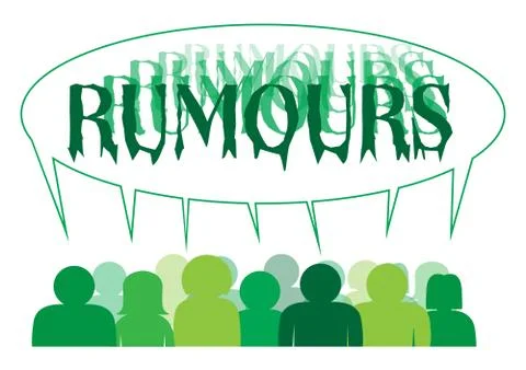 Rumours Speech Bubble Stock Illustration