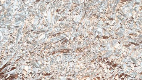 Rumpled foil texture background silver Stock Photos