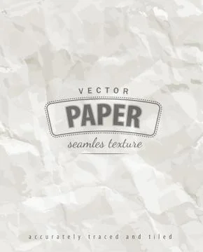 Rumpled paper seamless texture Stock Illustration