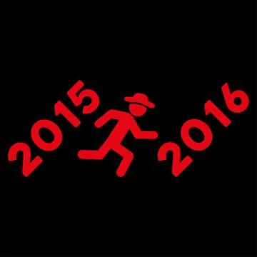 Run To 2016 Year Icon Ilustración de archivo