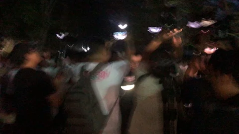 Run Against Dictatorship (วิ่งไล่ลุง) Video stock 122716611