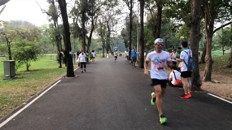 Run Against Dictatorship (วิ่งไล่ลุง) Video stock 122717109