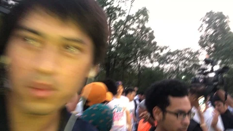 Run Against Dictatorship (วิ่งไล่ลุง) Video stock 122717629