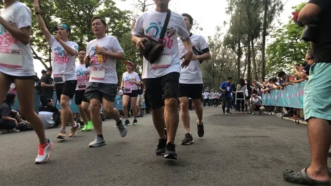 Run Against Dictatorship (วิ่งไล่ลุง) Video stock 122718331