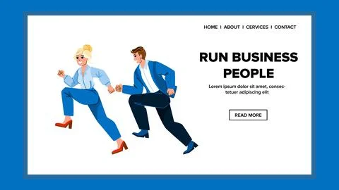Run business people vector Stock Illustration