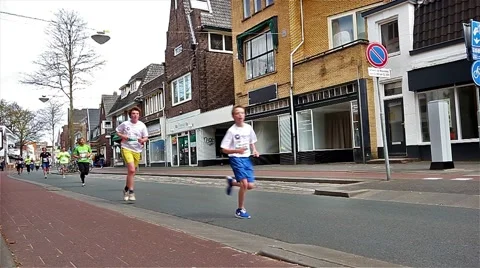 Run @ City Stock Footage 49463389