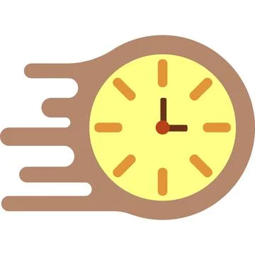 Run clock time icon vector isolated on white Stock Illustration