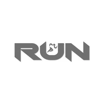 RUN design logo Stock Illustration