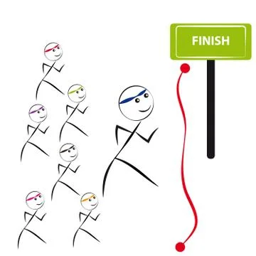 Run dolls on white background Stock Illustration