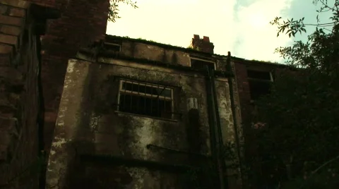 Run down derelict housing 4 Stock Footage 606966