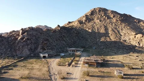 Run Down Desert Ranch Stock Footage