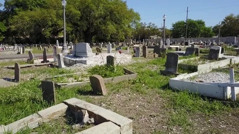 Run down graveyard Video stock 85275953