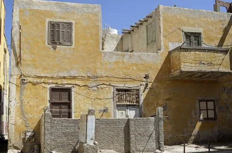  run down old houses in el quseir in egypt Stock Photos