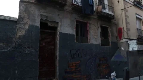 Run down pirate building Stock Footage 69110208