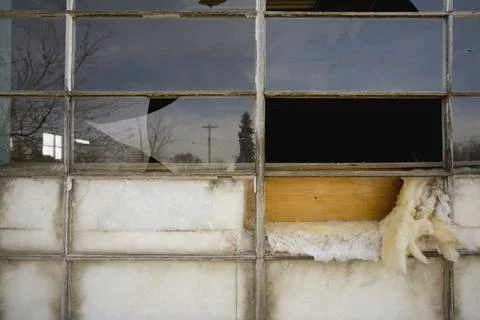 Run-Down Window Stock Photos