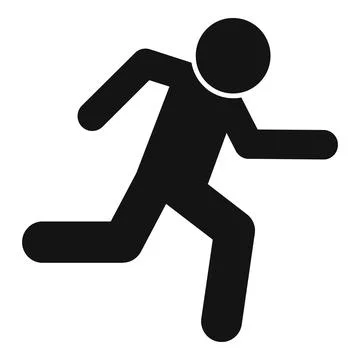 Run effort icon simple vector. Business work 스톡 일러스트
