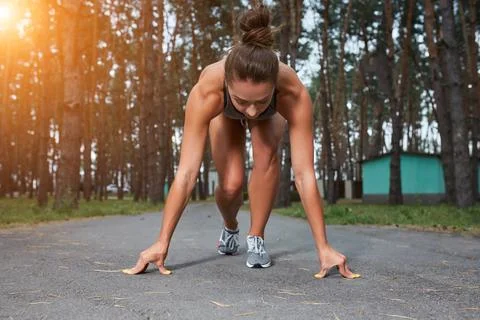 Run in the forest Stock Photos