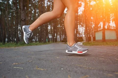 Run in the forest Stock Photos