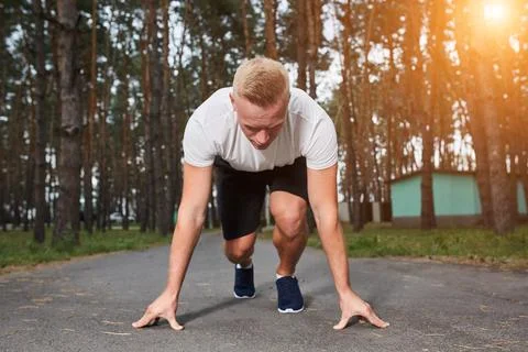 Run in the forest Stock Photos