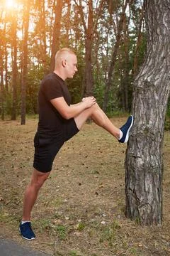 Run in the forest Stock Photos