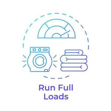 Run full loads blue gradient concept icon Illustrazione stock