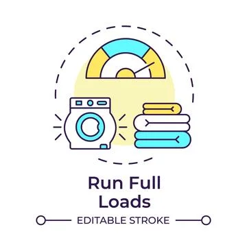 Run full loads multi color concept icon Illustrazione stock