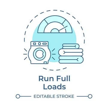 Run full loads soft blue concept icon Stock Illustration