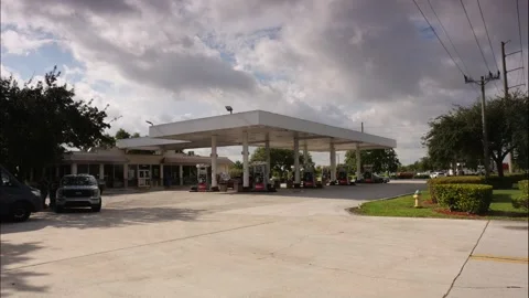 On-the-Run Gas Station Time-Lapse Stock Footage 281270122