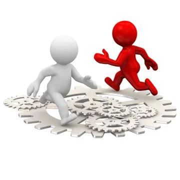 Run on gears Illustrazione stock