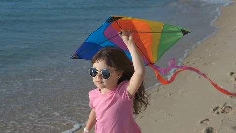 Run with a kite. Stock Footage 121660558