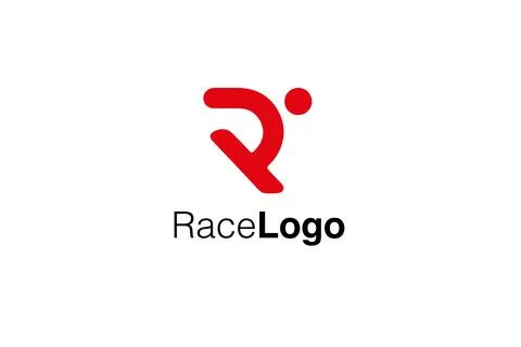 Run logo combination letter R and people Stock Illustration