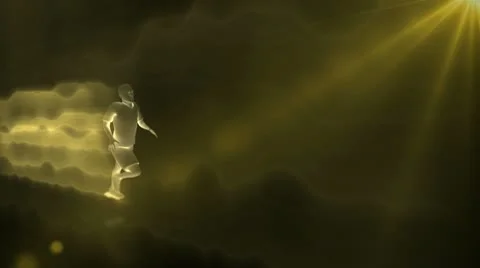 Run man Gold Stock Footage 10734653