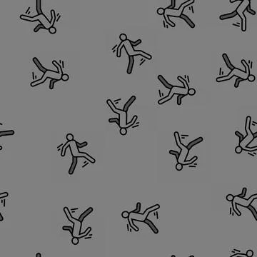 Run man silhouette vector seamless pattern Ilustración de archivo