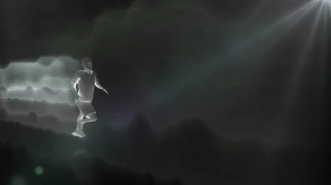 Run man Silver Stock Footage 10734631