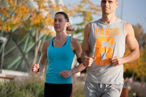 Run with me. Stock Photos